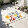 Decorative Bedroom Floor Mat Modern Bath Mat, Absorbent Non-Slip Bathroom Rug, Fun English Letters, Soft Plush Carpet Machine Washable Cozy