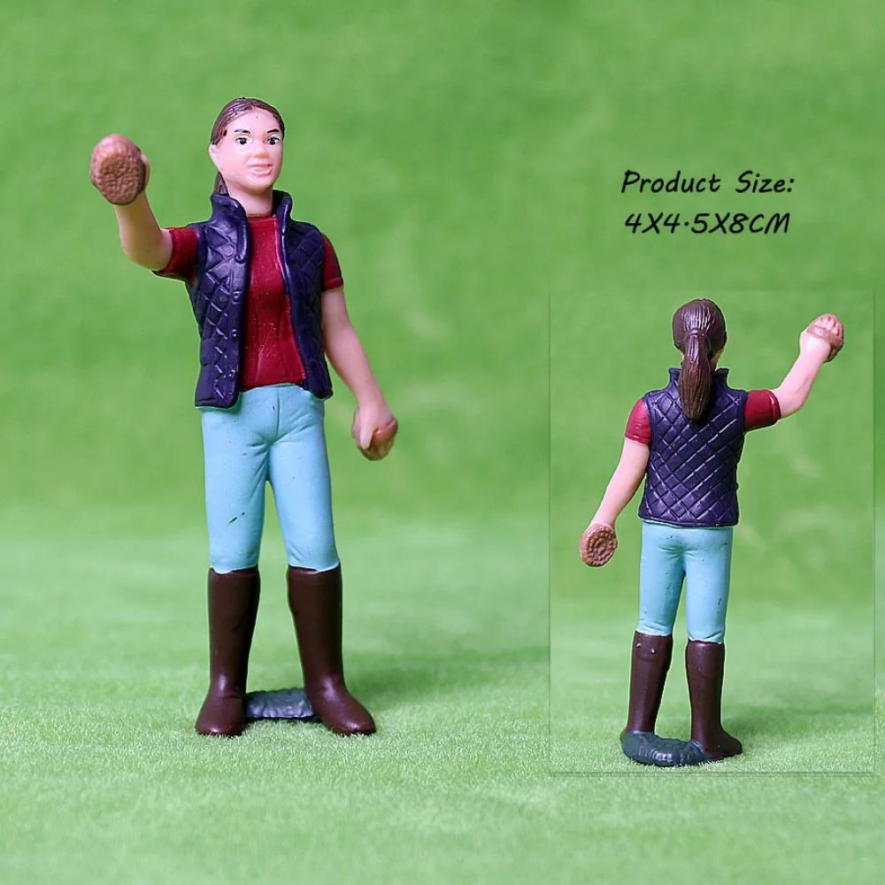 17 шт. Ассортимент Симуляция Фермерские люди Модель Фигурки Действия ПВХ Кукла Фигурки Фермерского Персонала Игровые Наборы Обучающие Игрушки для детей