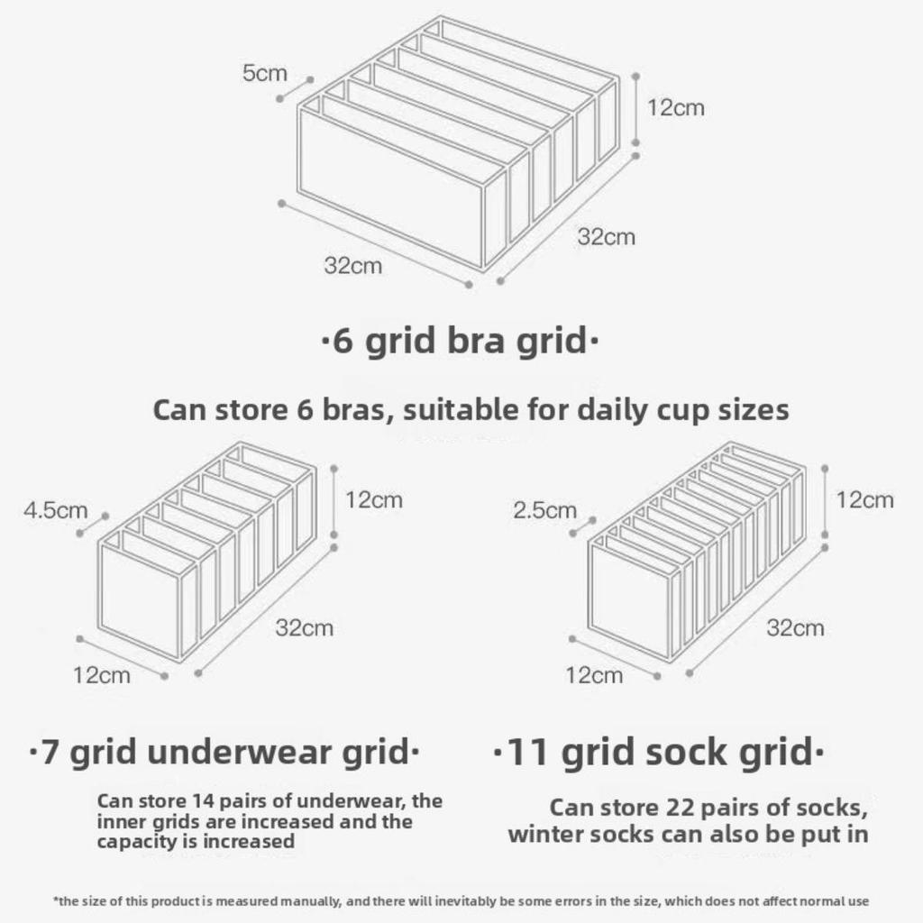 Набор для хранения, Сетчатый органайзер для хранения нижнего белья с разделителями, Артефакт для хранения в ящике гардероба, Сумка для сортировки, Носки, Многоячеечный органайзер для хранения нижнего белья