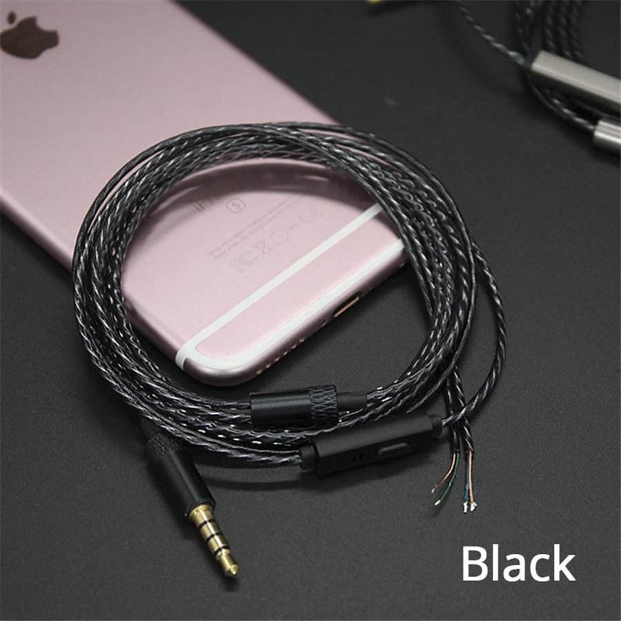 Кабель для наушников Аудиокабели для наушников для iPhone с разъемом 3,5 мм DIY с микрофоном Ремонт Замена наушников Кабель для наушников
