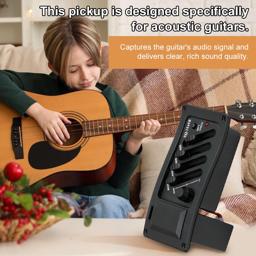 4-полосный эквалайзер для акустической гитары, пьезо-звукосниматель, предусилитель, эквалайзер, тюнер, усилитель, эквалайзер-тюнер для акустических гитар