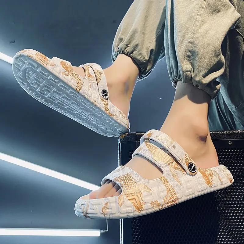 Outdoor Eva Sandals Man Beach Platform Slippers for Men Low Price Comfortable 2025 Style Cheap Liquidation Trend Shoes