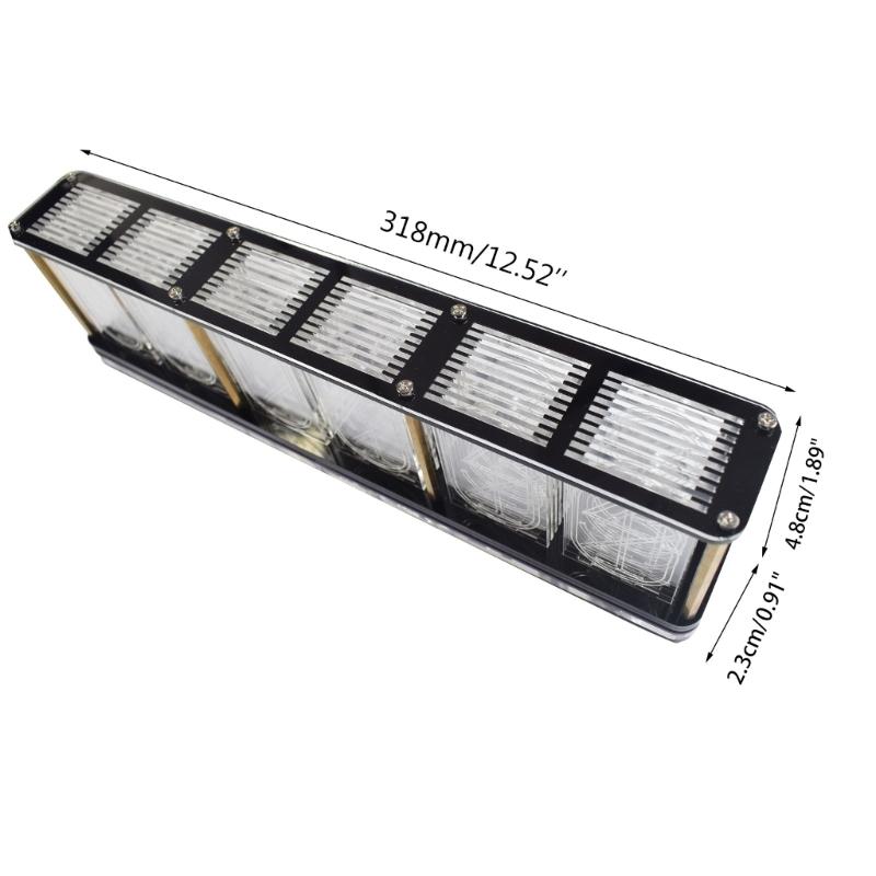 Nixie Tube Clock Acrylic RGB- Digital Clock Various Musical Beat Temperature/Data/Week Display Girlfriend Gift Present