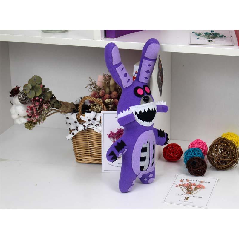 Плюшевая игрушка Fnaf Five Nights At Freddy's Мягкий фиолетовый коричневый черный медведь Рождественский подарок