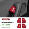 Для Tesla Новый Модель 3 Y Juniper Highland Автомобиль Кнопки Открытия Двери Наклейки Подлокотник Кнопки Стеклоподъемника Переключатель Аксессуары для Интерьера