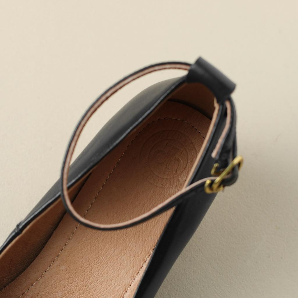 Krazing Pot Летняя обувь на высоком толстом каблуке из овчины с острым носком, женские неглубокие туфли Мэри Джейн с ремешками на щиколотке