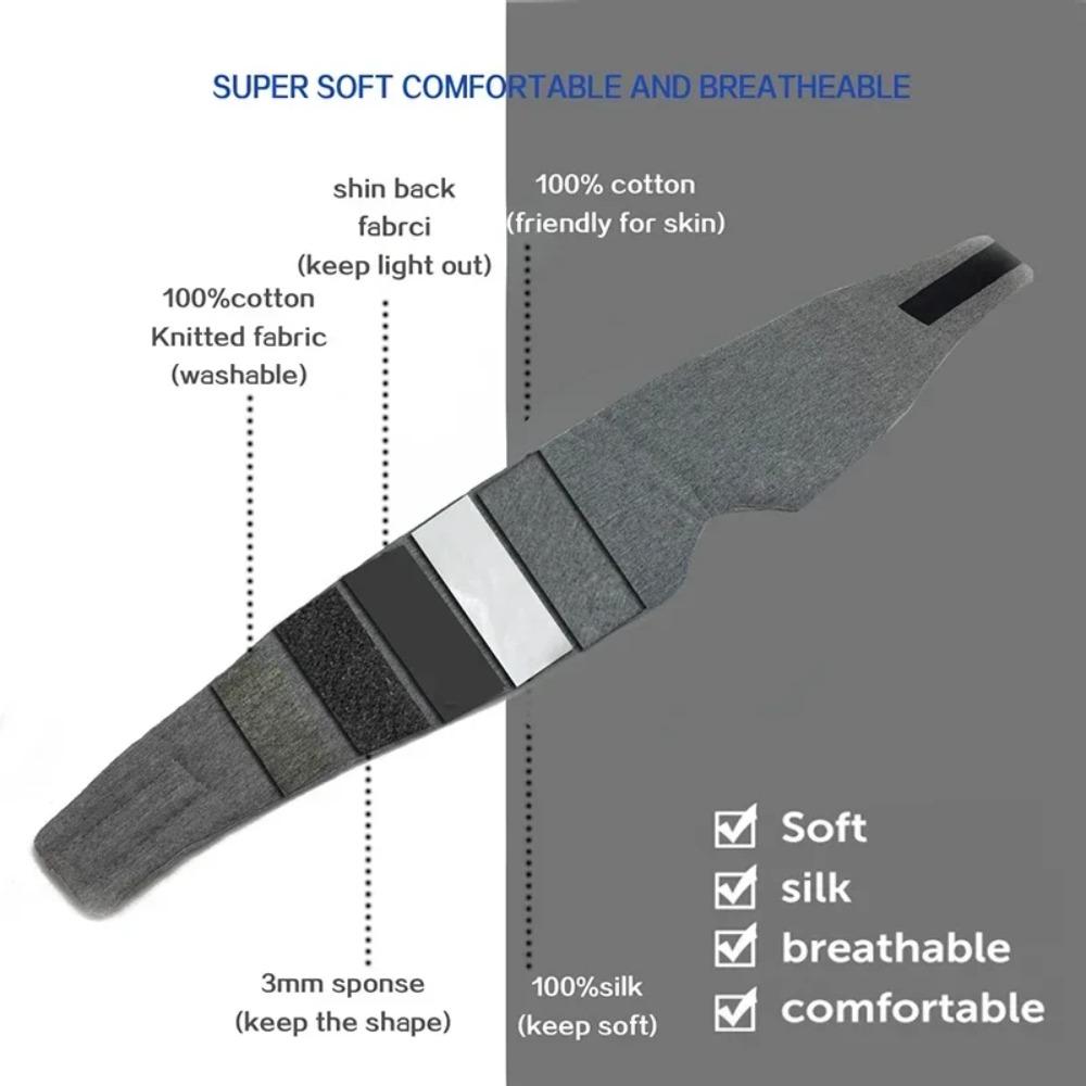 Sleep Mask for Men Women,100% Cotton Sleep Eye Mask with Fully Adjustable Strap, 100% Light Blocking Eye Mask for Sleeping