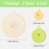 3PC Silicone Stretch Food Covers | Reusable Eco-Friendly Lids with Pull Tab & Weekly Tracker for Bowls/Jars/Cans