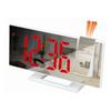 LED Projection Alarm Clock Digital Table Clock Mirror Alarm Clock LED Display Alarm Clock Auto Dimmer
