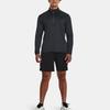 Under Armour Футболка мужская однотонная Tech™ Vent ½ Zip с воротником-стойкой и длинным рукавом, серая 1382184-001
