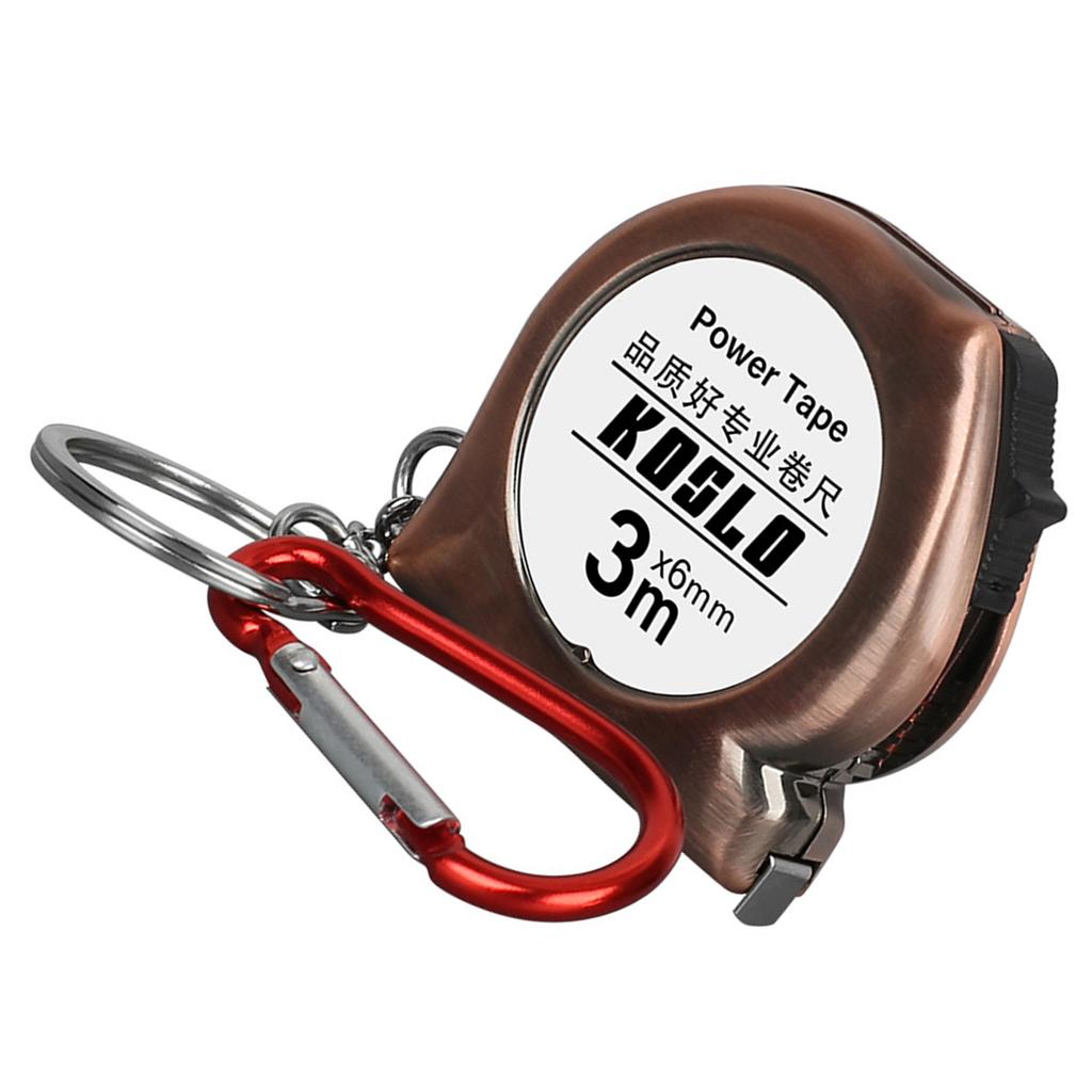 Компактная рулетка с карабином 3 метра Портативный корпус из АБС-пластика Углеродистая сталь Ленточная рулетка для дома офиса использования на открытом воздухе