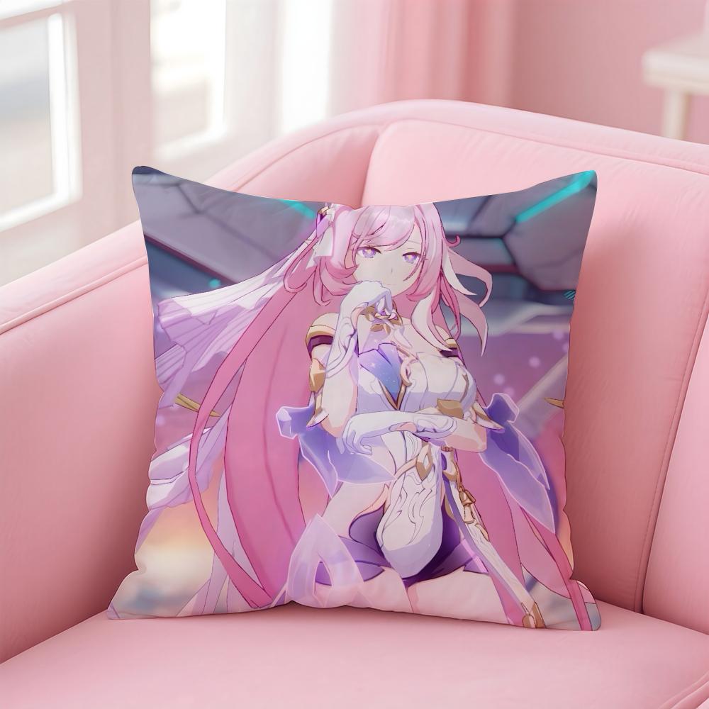 Honkai Impact 3rd Cushion Cover Pillow Case Soft Friendly Fabric Concealed Zipper
