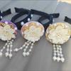 Pearl Hanbok Hairband Flower Stage Dance Hair Hoop Classical Korean Headband  Girls