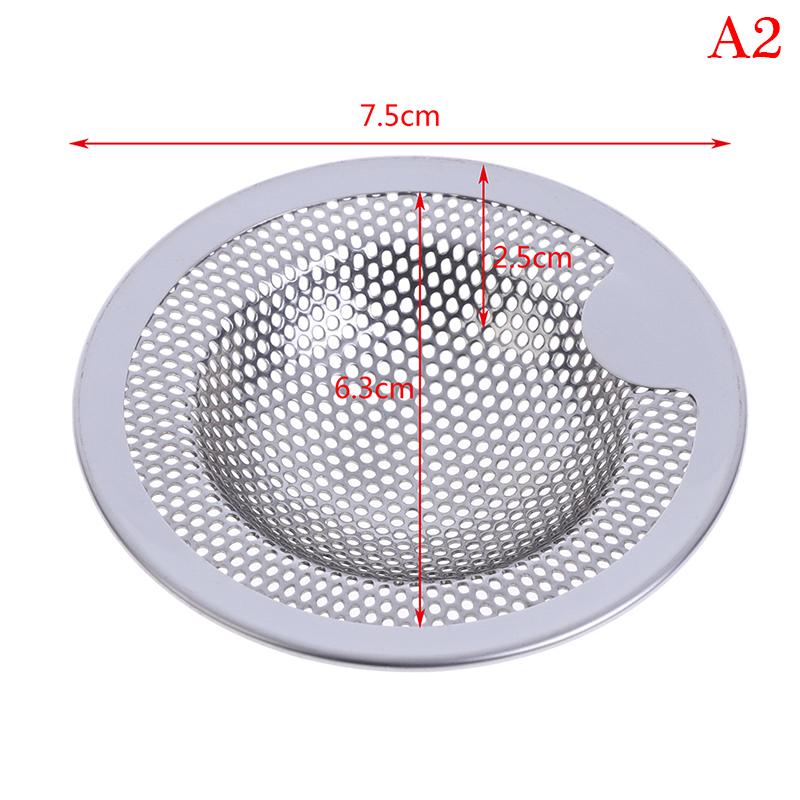 3 Size Stainless Steel Sink Strainer Drain Hole Filter Mesh Drainage For Kitchen
