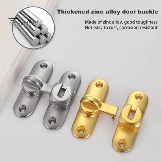 Barn Door Lock 90/180 Degree Flip Sliding Door Latch Punch Free Simple Installation Heavy-Duty Bar Gate Latch Safety Slide Door Lock