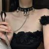 Сексуальные детки Ветер колокольчик воротник женский шейный ободок чокер поводок черный ошейник ошейник ожерелье панк шейный ободок