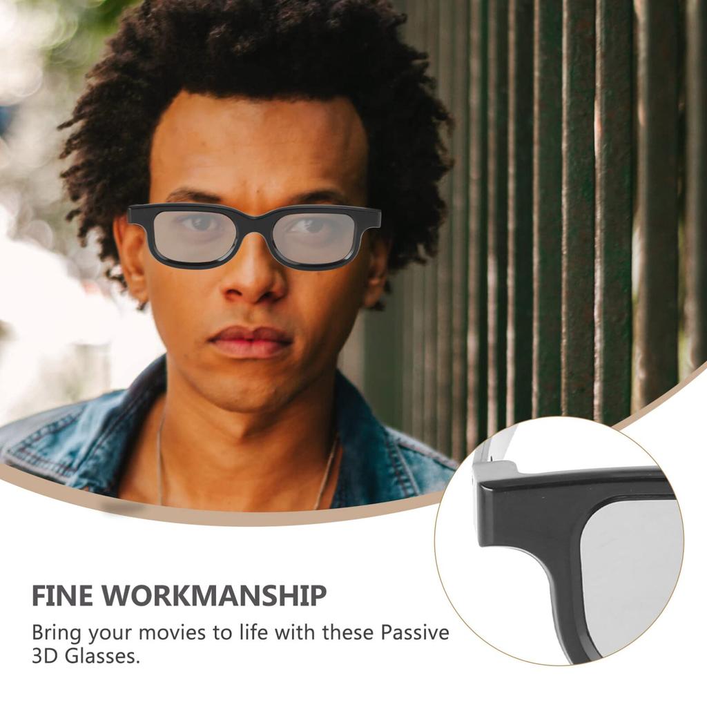 100 Pack Passive Circular Polarized 3D Glasses for Adults - Lightweight Non-Electric Eyewear for Home Theater, Cinema & 3D Movie Viewing