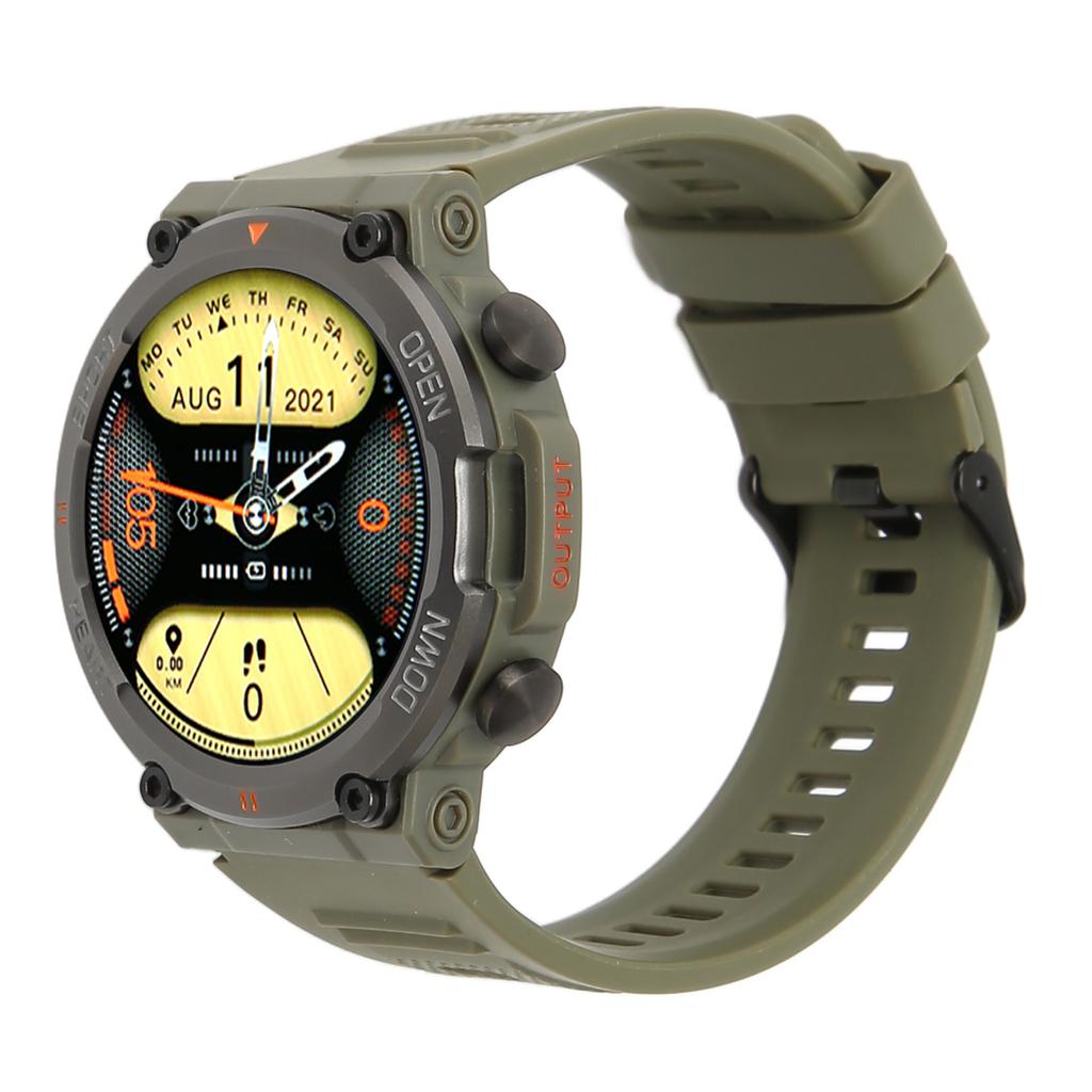 Смарт-часы мужские водонепроницаемые Bluetooth ответ на звонок спортивные фитнес-умные часы для телефона зеленые