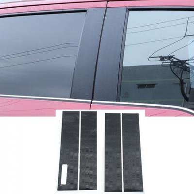 Наклейки-аксессуары на стойку B кузова для наружных окон Ford F150 15+ Карбон