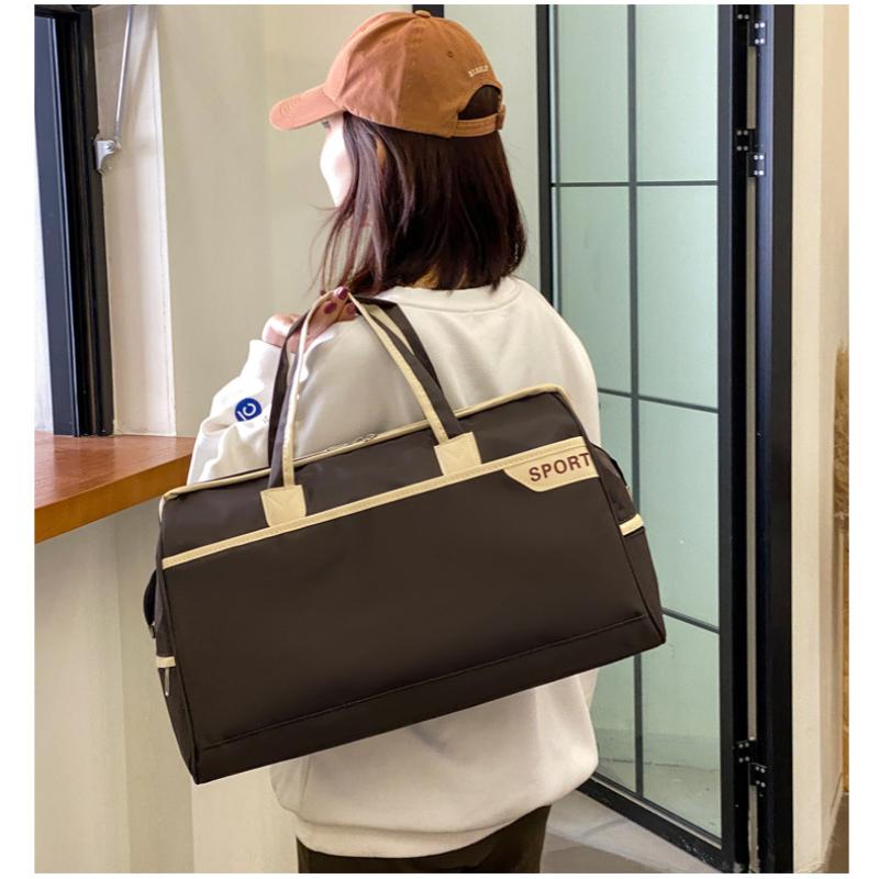 2025 Новая Простая Модная Туристическая Сумка для Отдыха, Сумка для Багажа для Путешествий на Короткие Расстояния, Водонепроницаемая из Оксфорда, Большой Вместимости, Спортивная Фитнес-Сумка Унисекс, Сумка для Йоги