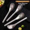 Light Luxury Food Coffee Spoon Portable Titanium Spoon High Quality Picnic Soup Dessert Tools