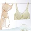 Sexy Lace Underwear for Women, Memory Wire Gathered Upper Breast Collection Bra Rabbit Ears Crystal Cup Breathable Bra