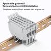 1pc UK5-HESI Gray Screw Resistance Connect DIN Rail Fuse Terminal Block for C45 Rail with 24V LED Light Plastic Wire Connector Tools