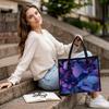 Purple Geometric Fashion Tote Bag Casual Large Capacity Daily Handbag