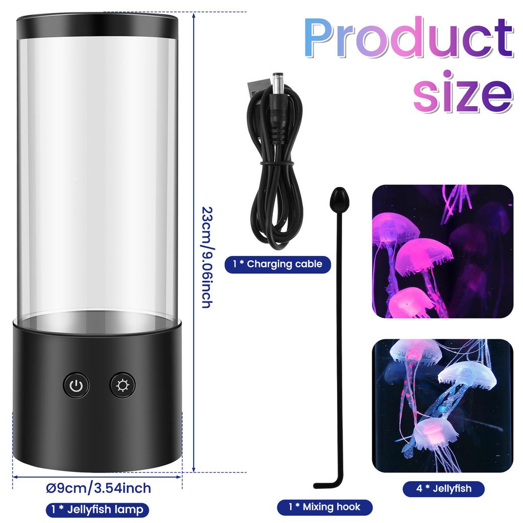 Светодиодная лампа-медуза, 7 цветов, меняющаяся, USB, питание от батареек, ночник-медуза, фантазийные аквариумные лампы, украшение для спальни, дома