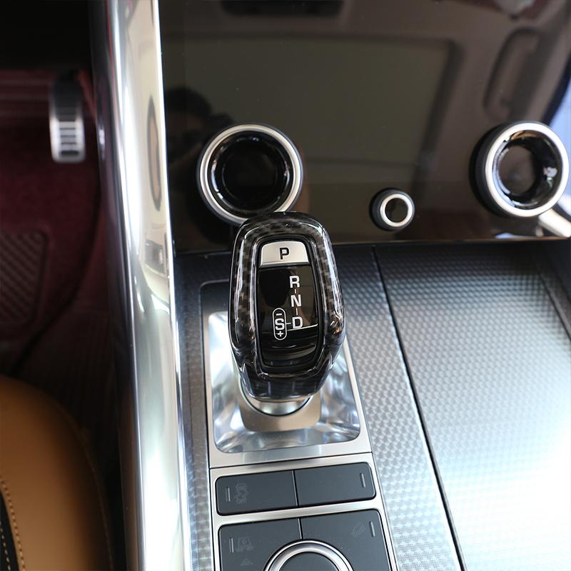 Для Land Rover Range Rover Sport RR Sport 18-21 ABS углеродное волокно, автомобильная крышка переключения передач, накладка, наклейка для салона автомобиля