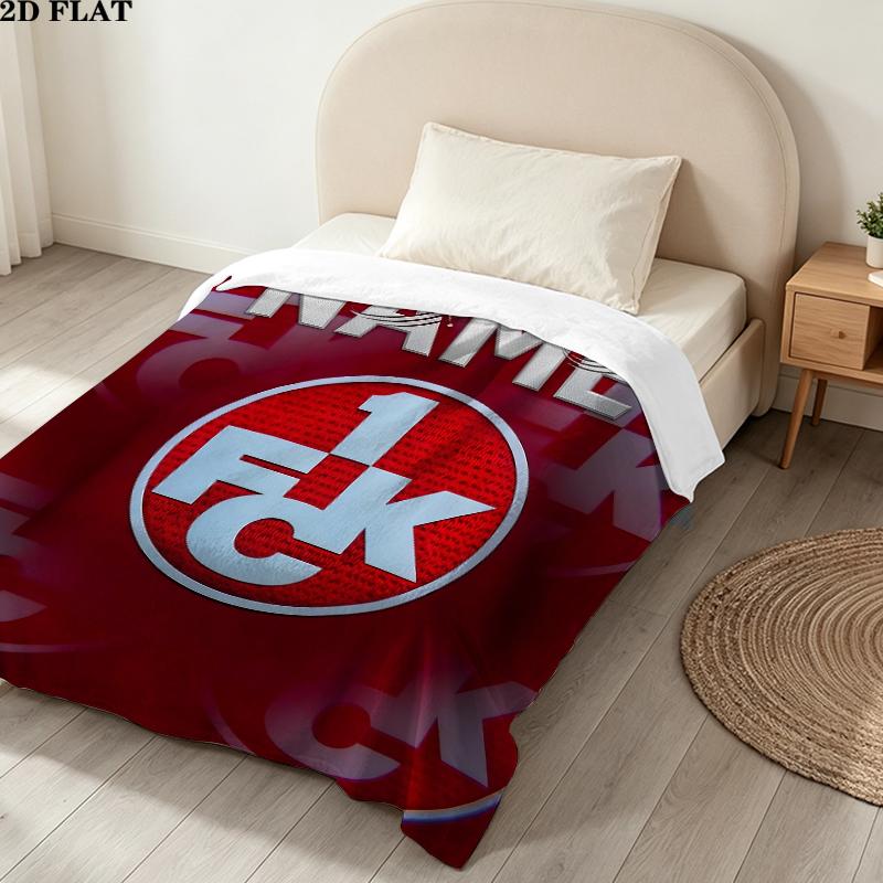 Custom Name, FC Koln Printed Flannel Blanket, soft throw for bedroom sofa, washable, Christmas present, great gift.