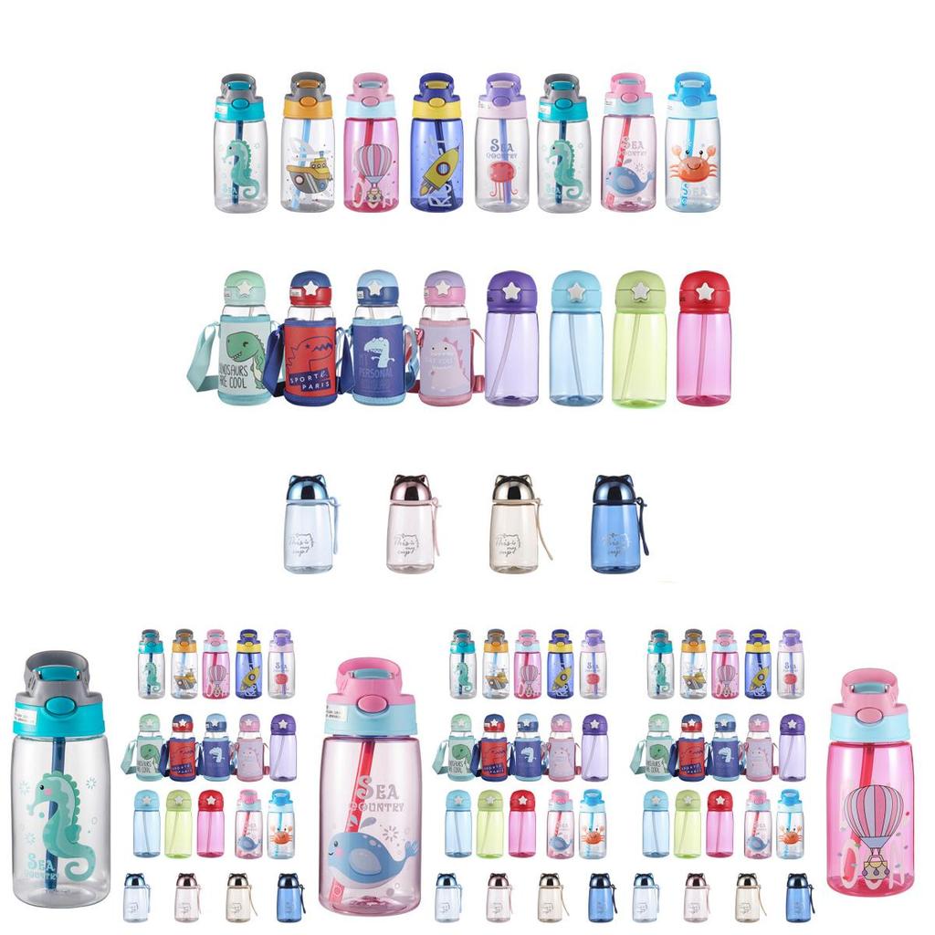 Очаровательная разноцветная детская чашка для кормления с трубочками, идеально подходящая для детей, с защитой от протекания