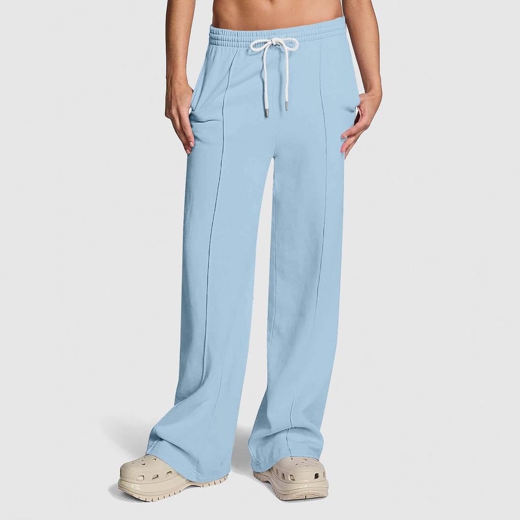 Женские широкие спортивные штаны с высокой талией, мешковатые расклешенные брюки, спортивные штаны со шнурком, осенне-зимние спортивные штаны для тренировок