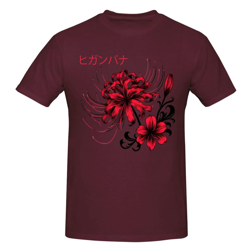 Unisex Anime Tokyo Ghoul Spider Lily Vintage T Shirt Vintage Big Size Oneck Cotton Custom Sleeve Tshirt