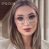 O-Q CLUB Градуированные линзы для чтения Очки для защиты от синего света Оправа очков «кошачий глаз» Женские Солнцезащитные очки для мужчин Очки для чтения Lunette