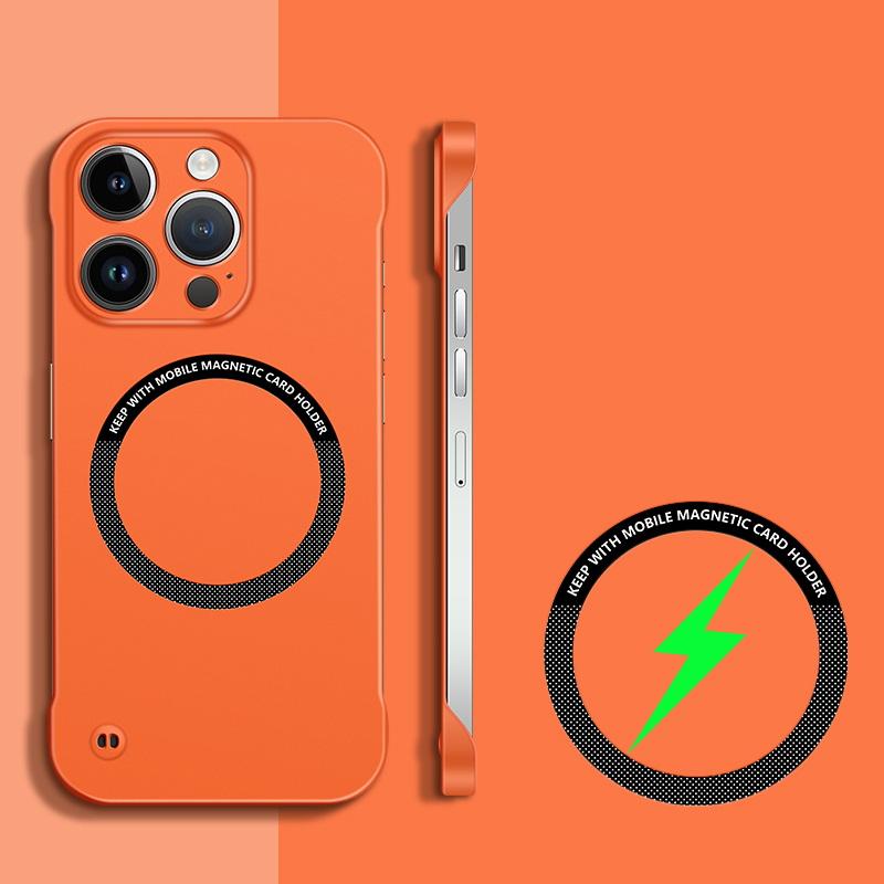 Ультратонкий безрамный роскошный ударопрочный однотонный чехол Magsafe для iPhone 16 15 14 13 12 Pro Max 11 Samsung S24 S23 S22 Ultra