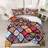 3 шт. Постельный комплект Цветной принт в богемном стиле Уютный комплект пододеяльника Размер Кинг Квин Твин Одинарный Подарок на день рождения Декор для взрослой спальни