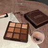 Nine Color Chocolate Eyeshadow Palette Pearlescent Matte With Glitter Makeup