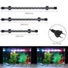 Aquatic Air Bubble Lights Aquarium Submersible Lamp Waterproof AC 90~260V Underwater EU Plug 28/38/48cm RGB Fish Tank Light Bar
