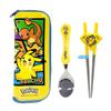 Lilpang Pokemon Wave Spoon Correction Chopsticks Case Set Comic Art, Mixed Colors, Spoon + Chopsticks + Case, 1 Set