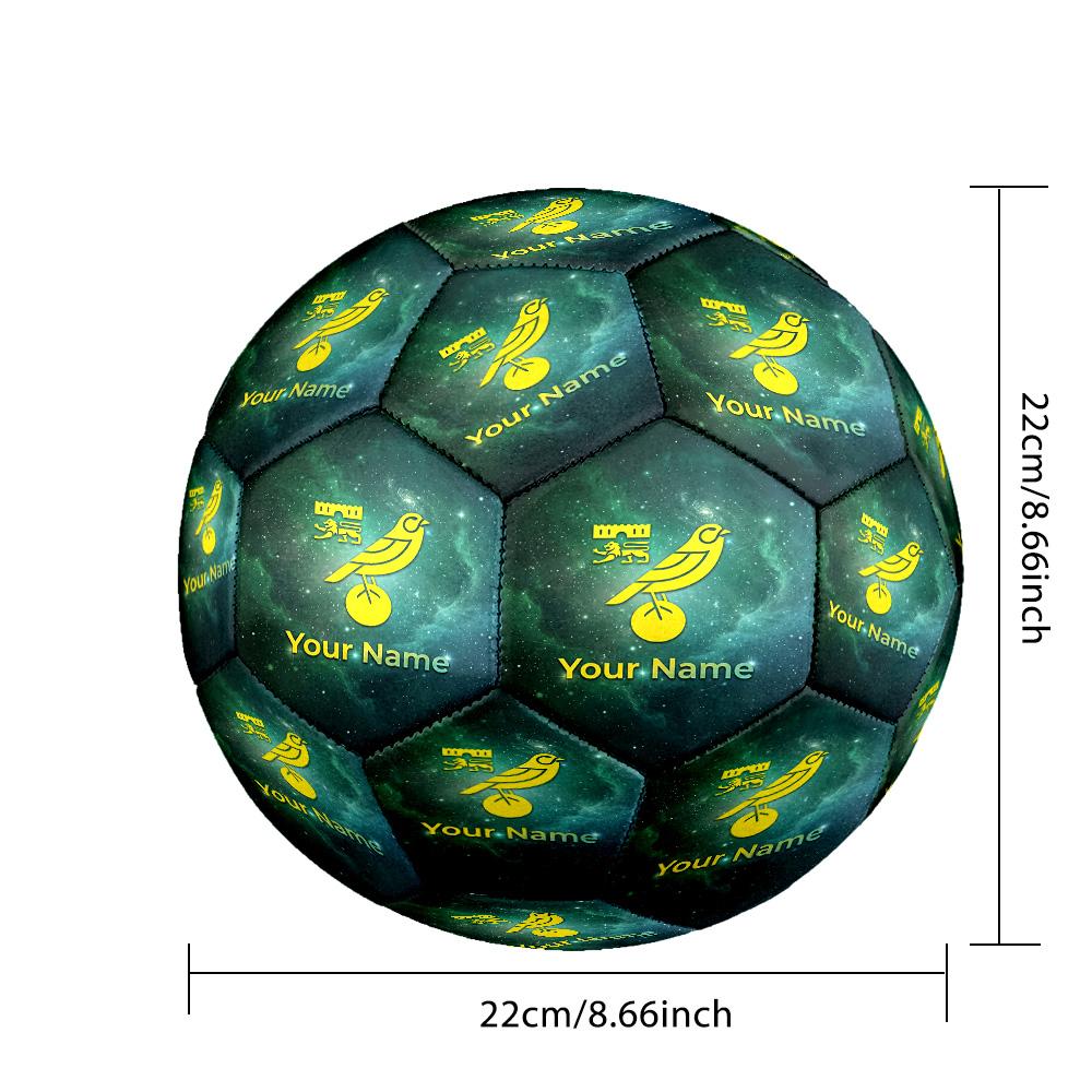 Norwich City Fashion Size 5 Football Wearproof Non‑Slip Soccer Ball For Sports Training Entertainment Use
