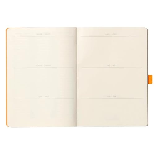Блокнот Rhodia Rhodiarama Goal Book, A5, Точечная сетка, 240 страниц, Обложка из итальянской кожи, Розовый дым, CF117803