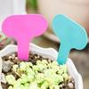100pcs-Garden Plant Labels T-Type Tags Garden Labels Waterproof Plant Tag Label For Flower Pot-Color Random
