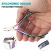 RONAVO Cuticle Professional Stainless Steel Cuticle Scissors for and Includes Cuticle Pusher Trimmer, Manicure, Pedicure, Fingernails,
