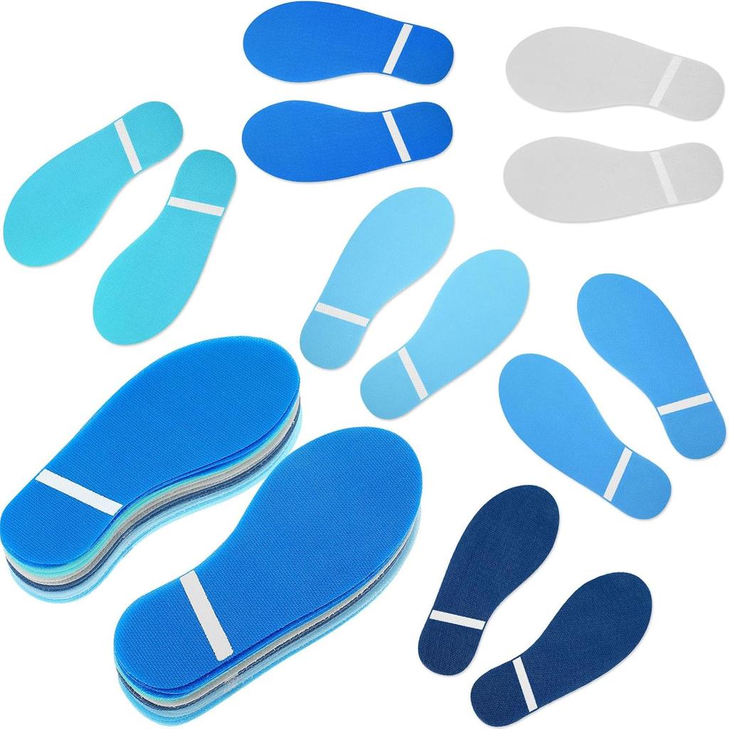 Outus 48 Pieces Feet Carpet Markers, Carpet Markers, Rug Position Spots for Classroom Decoration, Teacher Supplies(Groovy)