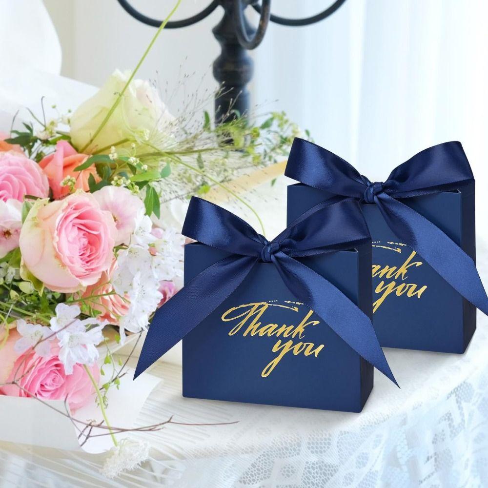 10 Pack Thank You Gift Bags Kraft Paper Material Candy Treat Boxes Mini Gift Bags Christmas Gift