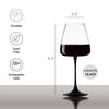 Concave Bottomed Red Wine Glass, Hand Blown Red Bottomed Large Crystal Wine Glass,Transparent/Black Long Handled Glassware