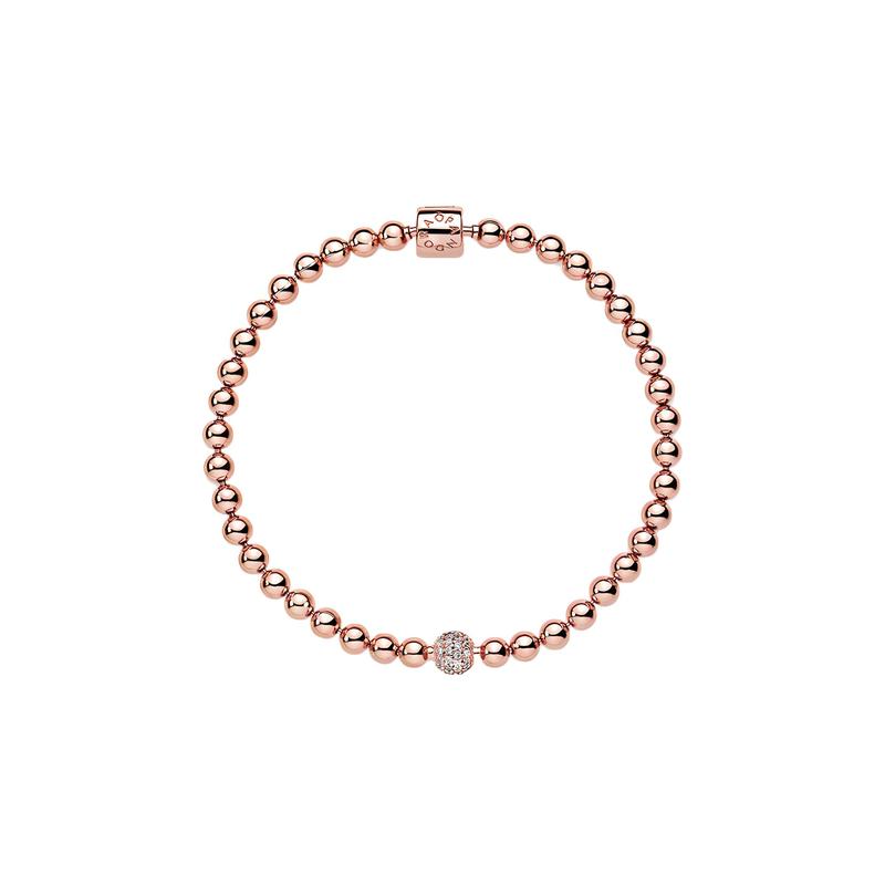 Pandora Beaded Pave Cubic Zirconia Bracelet Women's 588342CZ