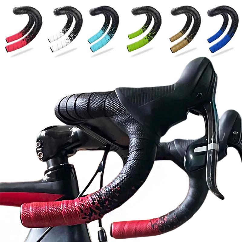 Bicycle Handlebar Strap Shock Absorbing Bike Handlebar Tape Pu+Eva Road Bike Bar Tape Anti-Slip Bicycles Accessories