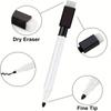 10pcs Dry Erase Whiteboard Markers with Eraser Cap For Whiteboard Dry Erase Boards School, Office and Home (black)